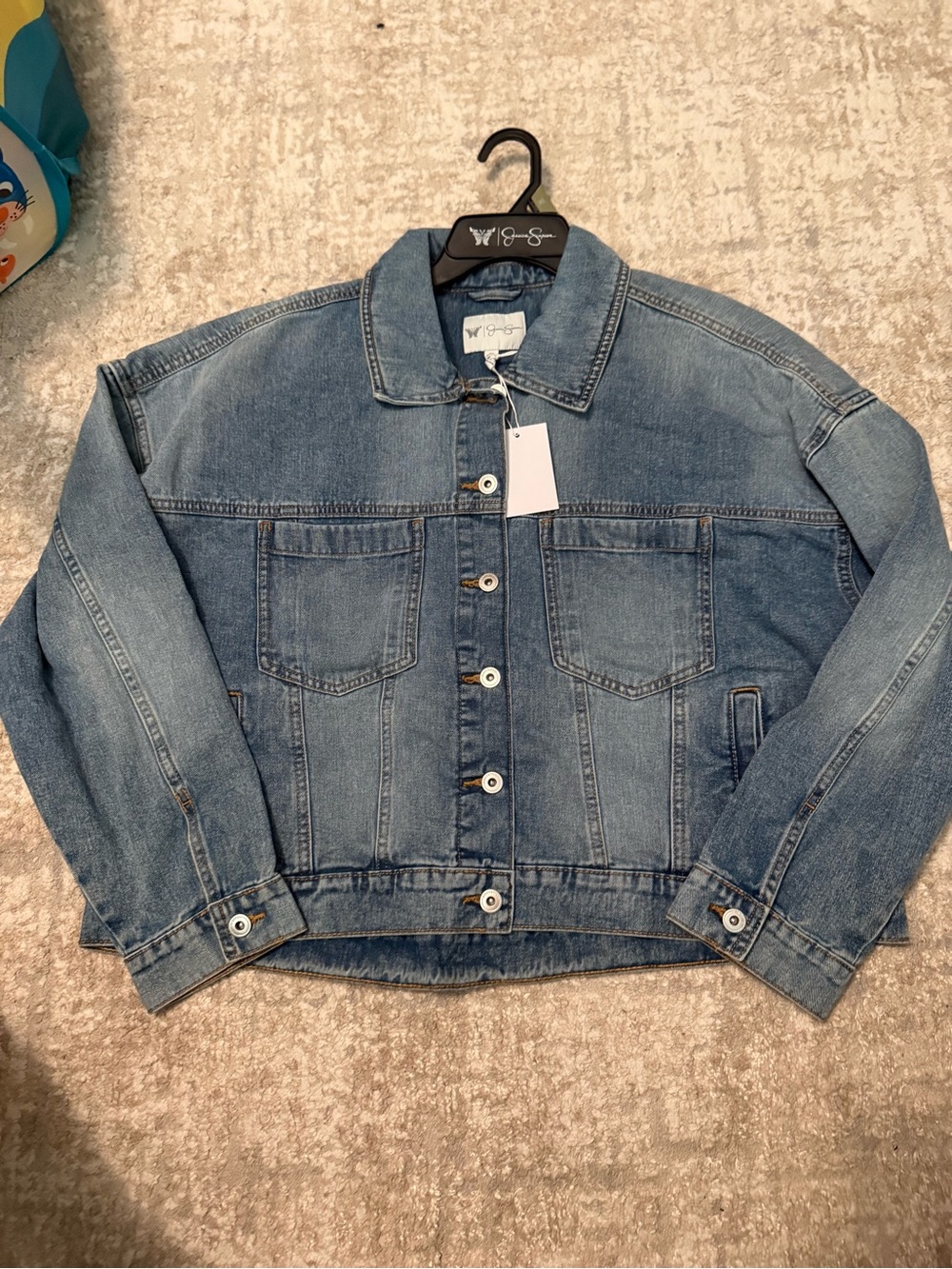Jessica Simpson Light Blue Denim Jean Jacket size XL-NWT